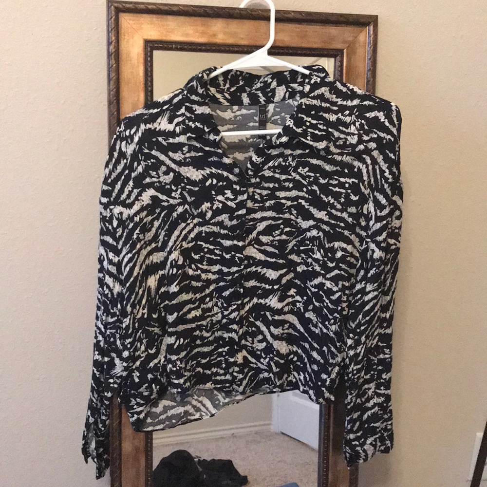 Zara zebra print shirt